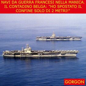 Ecco la satira del giorno. Navi da guerra nella Manica 1