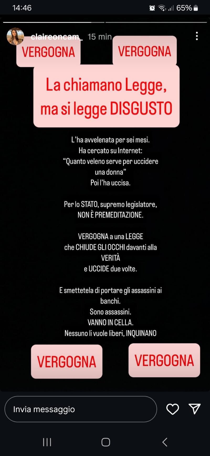 Chiara Tramontano post