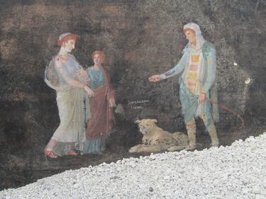 Pompei, scoperto un salone con raffigurazioni sulla guerra di Troia 1